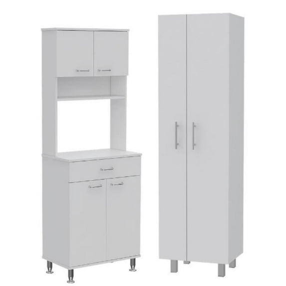 Home Square 2-Piece Set with 66" Pantry Cabinet and Storage Cabinet