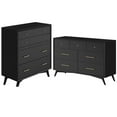 thumbnail image 1 of Home Square 2 Piece Set with 7-Drawer Dresser & Multifunction Chest in Black, 1 of 21