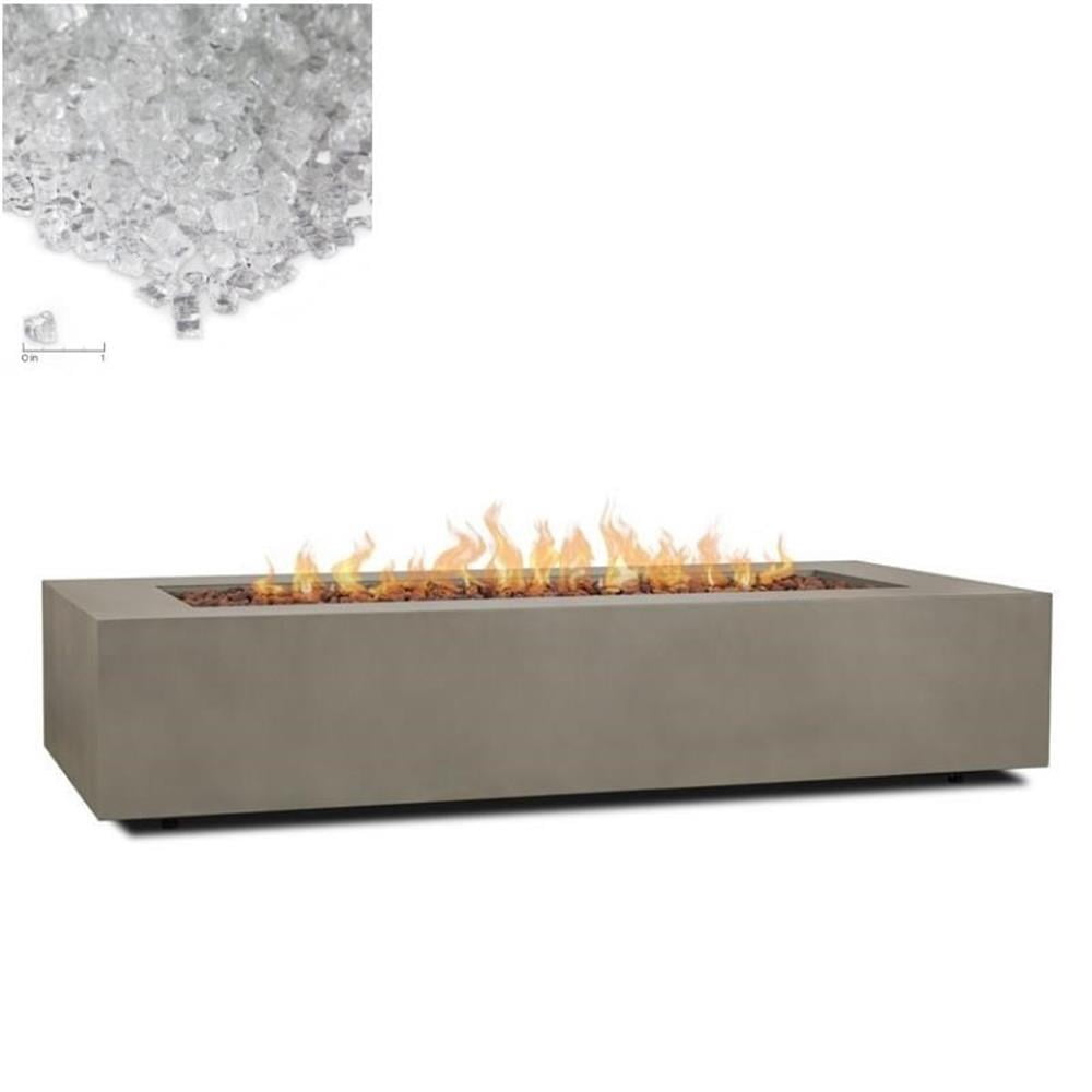 Home Square 2-Piece Set with 70" Rectangle LP Fire Table & Fire Glass