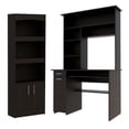 thumbnail image 1 of Home Square 2-Piece Set with Cabinet Bookcase and Desk With Hutch, 1 of 21