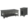 thumbnail image 1 of Home Square 2-Piece Set with Coffee Table & Chairside Table with Power Gray, 1 of 16