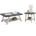 thumbnail image 1 of Home Square 2-Piece Set with Coffee Table & End Table in Charcoal and Beige, 1 of 9