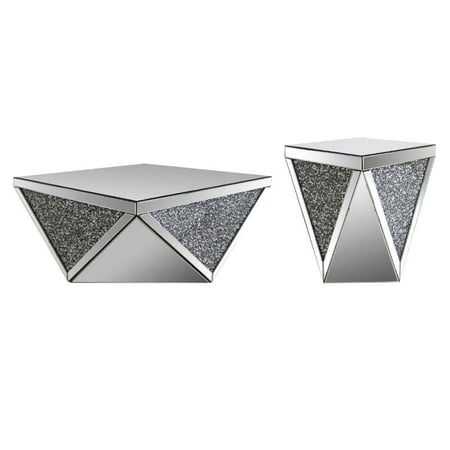 Home Square 2-Piece Set with Coffee Table and Accent End Table