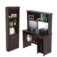 thumbnail image 1 of Home Square 2-Piece Set with Computer Desk with Hutch & Corner Bookcase, 1 of 12