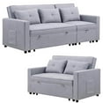 thumbnail image 1 of Home Square 2 Piece Set with Convertible Sleeper Sofa and Loveseat in Light Gray, 1 of 17