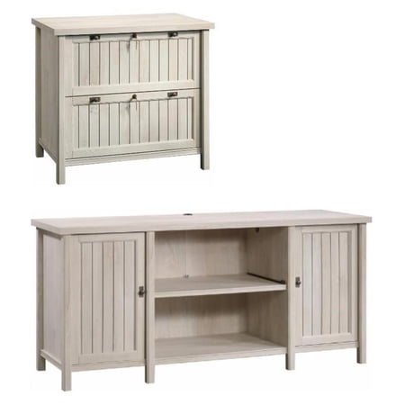 Home Square 2-Piece Set with Credenza & 2-Drawer Lateral File Cabinet