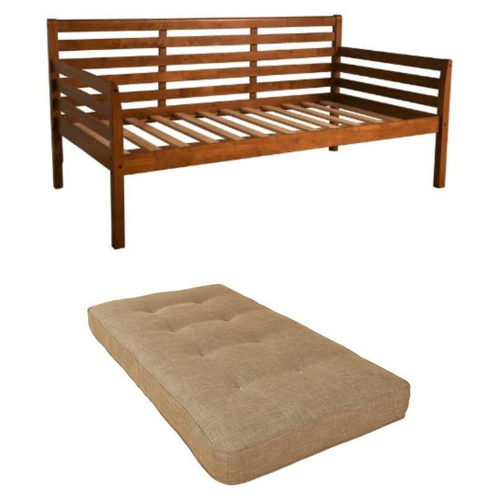 Home Square 2-Piece Set with Daybed Mattress and Daybed in Medium Brown - Walmart.com