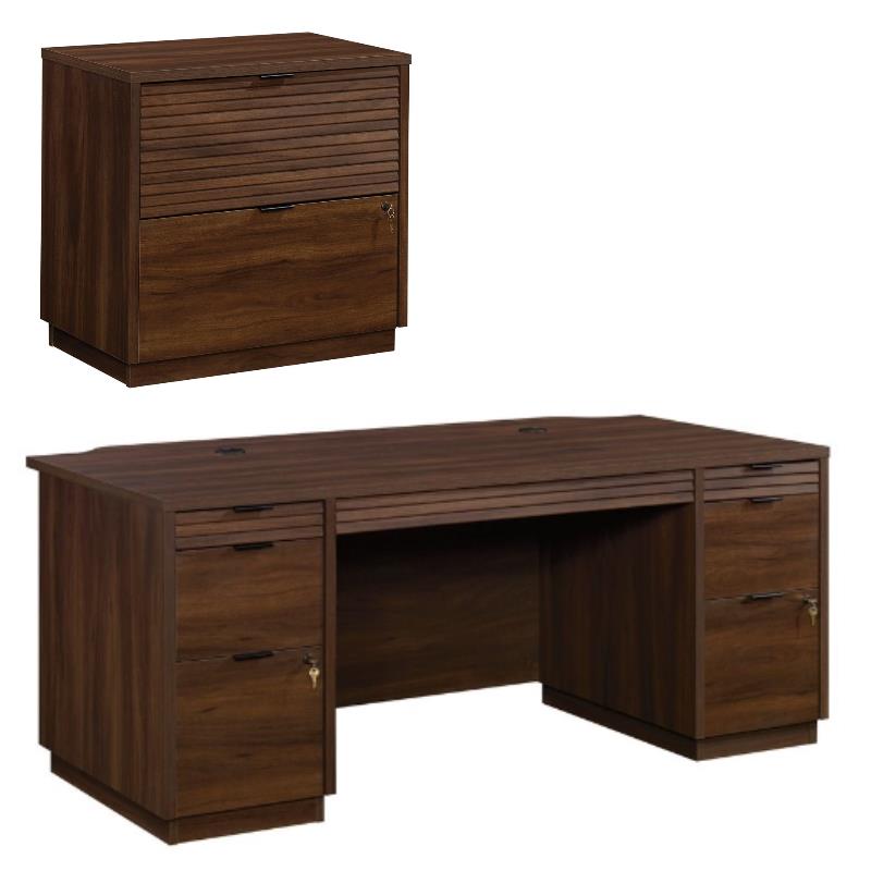 Home Square 2-Piece Set with Excutive Desk & 2-Drawer Lateral File Cabinet - image 1 of 21
