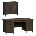 thumbnail image 1 of Home Square 2-Piece Set with Executive Desk & Library Base Cabinet in Coffee Oak, 1 of 21