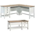 thumbnail image 1 of Home Square 2 Piece Set with L-Shaped Home Office Desk and Lift-Top Coffee Table, 1 of 21