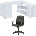 thumbnail image 1 of Home Square 2 Piece Set with L-Shaped Writing Desk and Adjustable Office Chair, 1 of 10