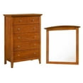 thumbnail image 1 of Home Square 2-Piece Set with Mirror and 5-Drawer Chest in Oak, 1 of 10