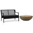 thumbnail image 1 of Home Square 2-Piece Set with Oval Propane Fire Bowl and Aluminum Patio Loveseat, 1 of 13