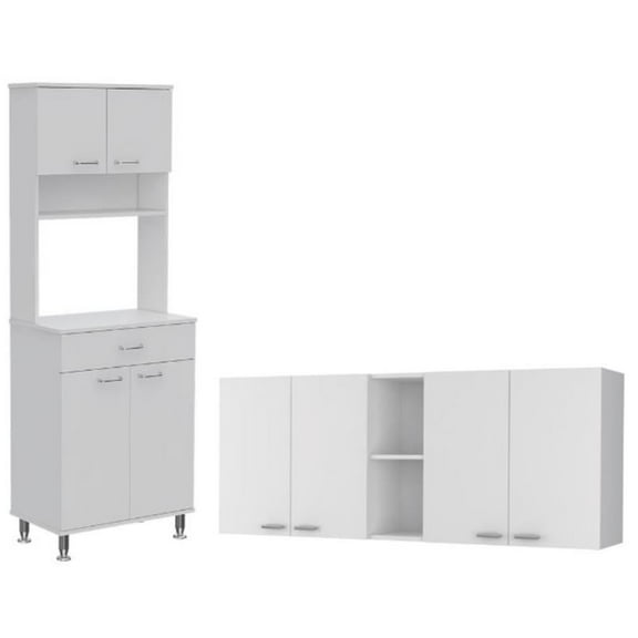 Home Square 2-Piece Set with Portofino 150 Wall Cabinet & Kitchen Pantry