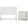 thumbnail image 1 of Home Square 2-Piece Set with Queen Headboard & Bar Cabinet in White, 1 of 15