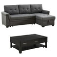 thumbnail image 1 of Home Square 2-Piece Set with Reversible Sleeper Sofa and Coffee Table in Gray, 1 of 14