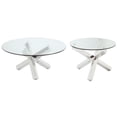 thumbnail image 1 of Home Square 2-Piece Set with Round Glass Cocktail Table & Lamp Table in Clear, 1 of 7