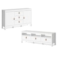 thumbnail image 1 of Home Square 2 Piece Set with TV Stand And Sideboard in White, 1 of 21