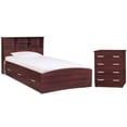 thumbnail image 1 of Home Square 2-Piece Set with Twin Captains Bed & 4-Drawer Dresser with Lock, 1 of 17