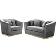 thumbnail image 1 of Home Square 2-Piece Set with Velvet Upholstered Accent Chair and Loveseat, 1 of 8