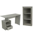 thumbnail image 1 of Home Square 2-Piece Set with Writing Desk & Bookcase in Gray Smoke Oak, 1 of 16