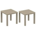 thumbnail image 1 of Home Square 2 Piece Square Resin Patio Side Table Set in Dove Gray, 1 of 6
