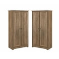 thumbnail image 1 of Home Square 2 Piece Tall Wood Storage Cabinet with Doors Set in Reclaimed Pine, 1 of 8
