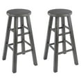 thumbnail image 1 of Home Square 2 Piece Transitional Solid Wood Counter Stool Set in Rustic Gray, 1 of 6