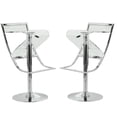 thumbnail image 1 of Home Square 2 Piece Transparent Acrylic Adjustable Counter Stool Set in Clear, 1 of 10