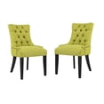 thumbnail image 1 of Home Square 2 Piece Upholstered Fabric Dining Side Chair Set in Wheatgrass Green, 1 of 5