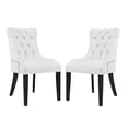 thumbnail image 1 of Home Square 2 Piece Vinyl Upholstered Dining Side Chair Set in White, 1 of 5