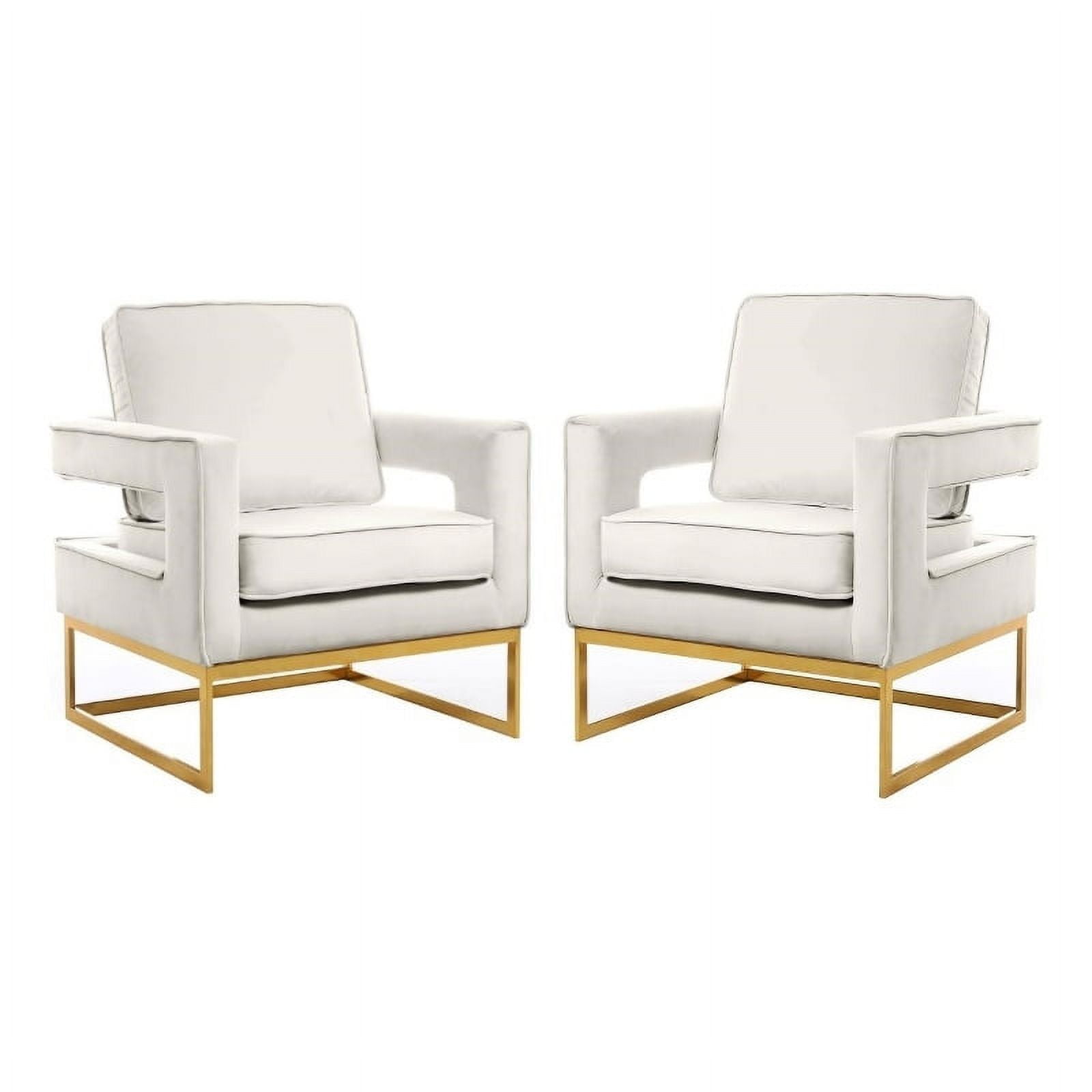 Cream and discount gold accent chair