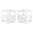 thumbnail image 1 of Home Square 2-Piece Wood 20" Rectangle Transitional End Table Set in White, 1 of 3