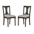 thumbnail image 1 of Home Square 2 Piece Wood Dining Side Chairs Set in Gray, 1 of 11
