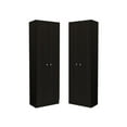 thumbnail image 1 of Home Square 2 Piece Wood Multi Storage Two-Door Pantry Cabinet Set in Black, 1 of 11