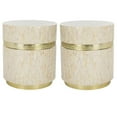 thumbnail image 1 of Home Square 20" Round Accent End Table in Pink Champagne and Gold - Set of 2, 1 of 4