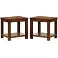 thumbnail image 1 of Home Square 22" Square Modern Wood End Table in Brown - Set of 2, 1 of 6