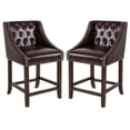 thumbnail image 1 of Home Square 24" Counter Stool in Brown and Walnut - Set of 2, 1 of 6