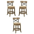 thumbnail image 1 of Home Square 24" Myrtle Swivel Counter Stool in Wheat Wire-Brush - Set of 3, 1 of 4