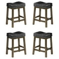 thumbnail image 1 of Home Square 24" Transitional Wood Barstool in Brown - Set of 4, 1 of 3