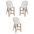 thumbnail image 1 of Home Square 25.5" Rattan Bistro Counter Stool in White - Set of 3, 1 of 6
