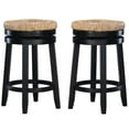 thumbnail image 1 of Home Square 25.5" Wood Swivel Counter Stool in Black - Set of 2, 1 of 7