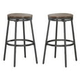 thumbnail image 1 of Home Square 25" Backless Counter Stool in Slate Gray and Golden Oak - Set of 2, 1 of 6