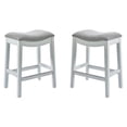 thumbnail image 1 of Home Square 25" Farmhouse Wood Counter Height Stool in White Wash - Set of 2, 1 of 5