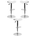 thumbnail image 1 of Home Square 25" to 33" Contemporary Adjustable Bar Stool in White - Set of 3, 1 of 6