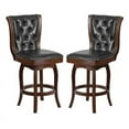 thumbnail image 1 of Home Square 26" Counter Stool in Black and Cappuccino Finish - Set of 2, 1 of 8