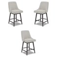 thumbnail image 1 of Home Square 26" Fabric Counter Height Swivel Barstool in Ivory - Set of 3, 1 of 11