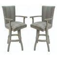 thumbnail image 1 of Home Square 26" Swivel Wood Counter Stool with Arms in Natural Fun - Set of 2, 1 of 4