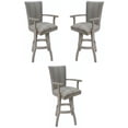 thumbnail image 1 of Home Square 26" Swivel Wood Counter Stool with Arms in Natural Fun - Set of 3, 1 of 4