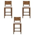 thumbnail image 1 of Home Square 27" Abaca Counter Stool in Natural/Nova Brown - Set of 3, 1 of 9